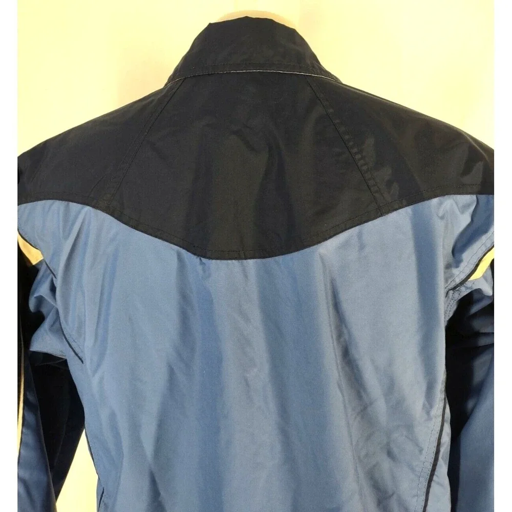 Columbia Jacket Windbreaker Boys Youth 14/16 Full Zip & Snap Closure Blue Yellow